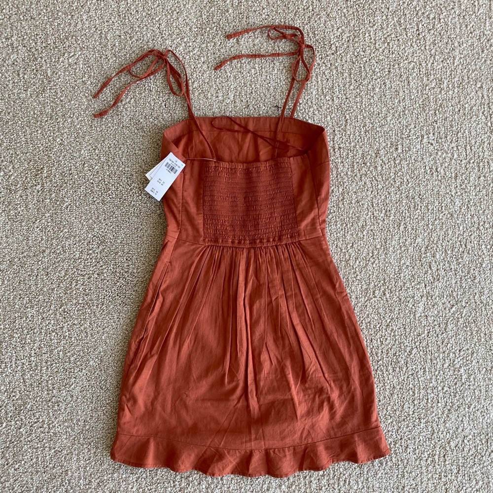 Tie-Strap Ruffle Hem Mini Dress - Picture 4 of 6